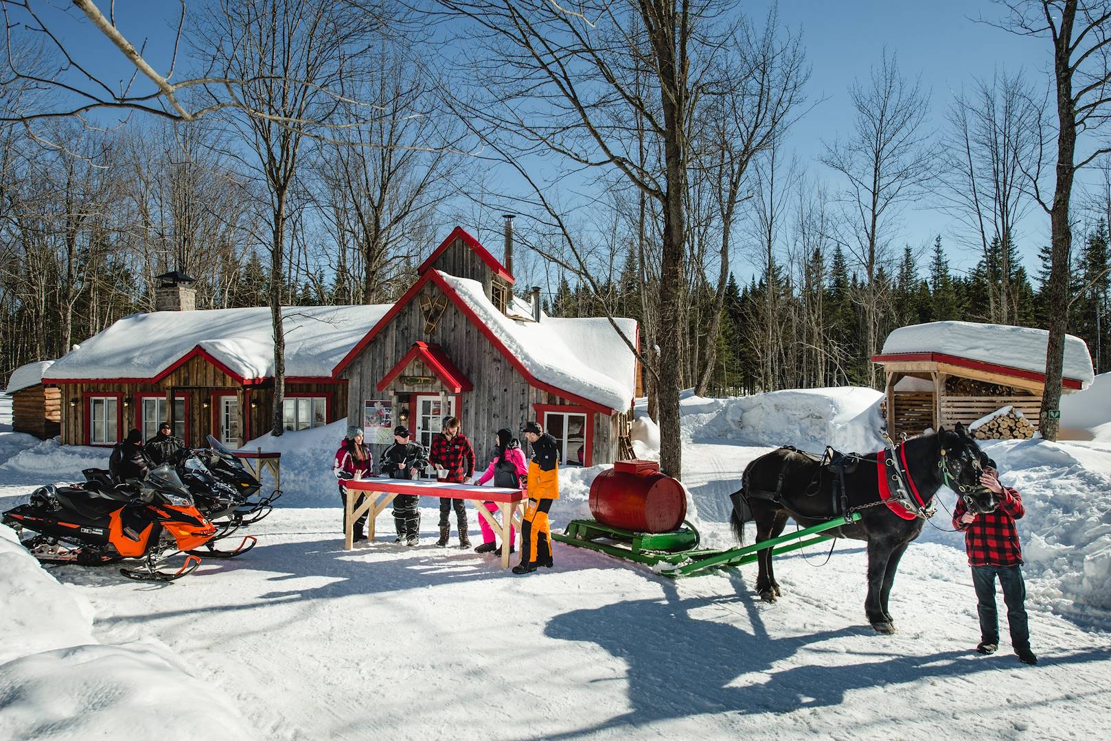Cabane à sucre à Sainte-Christine d'Auvergne - Québec - Canada