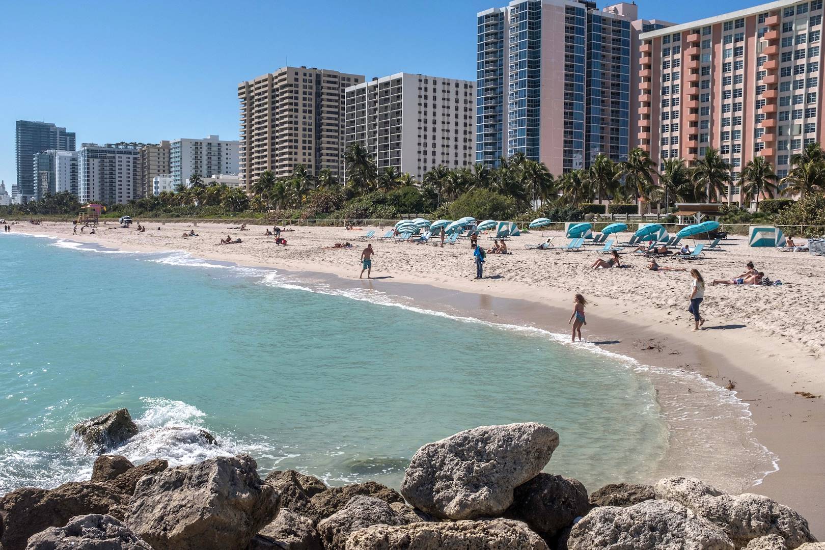 Plage de South Beach - Miami Beach - Floride - Etats-Unis