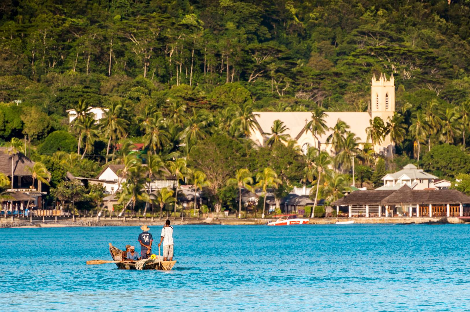Pêcheurs sur l'île de Mahé - Sechelles