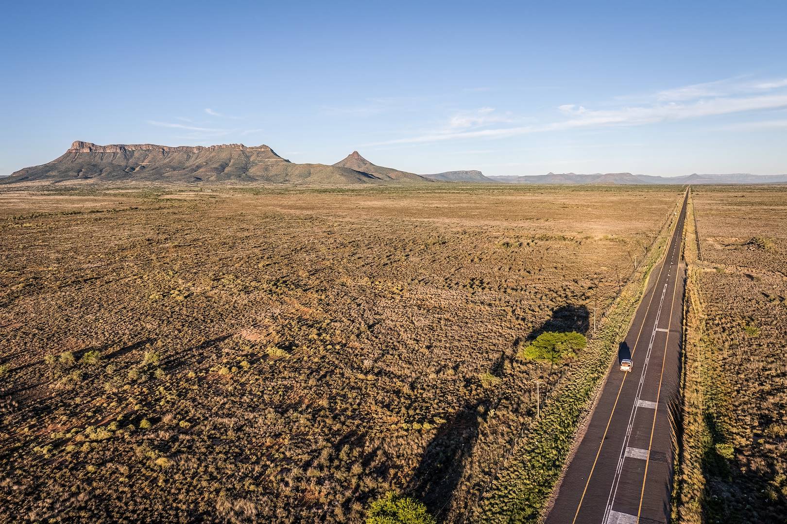 Route traversant le parc national de Camdeboo - Afrique du Sud