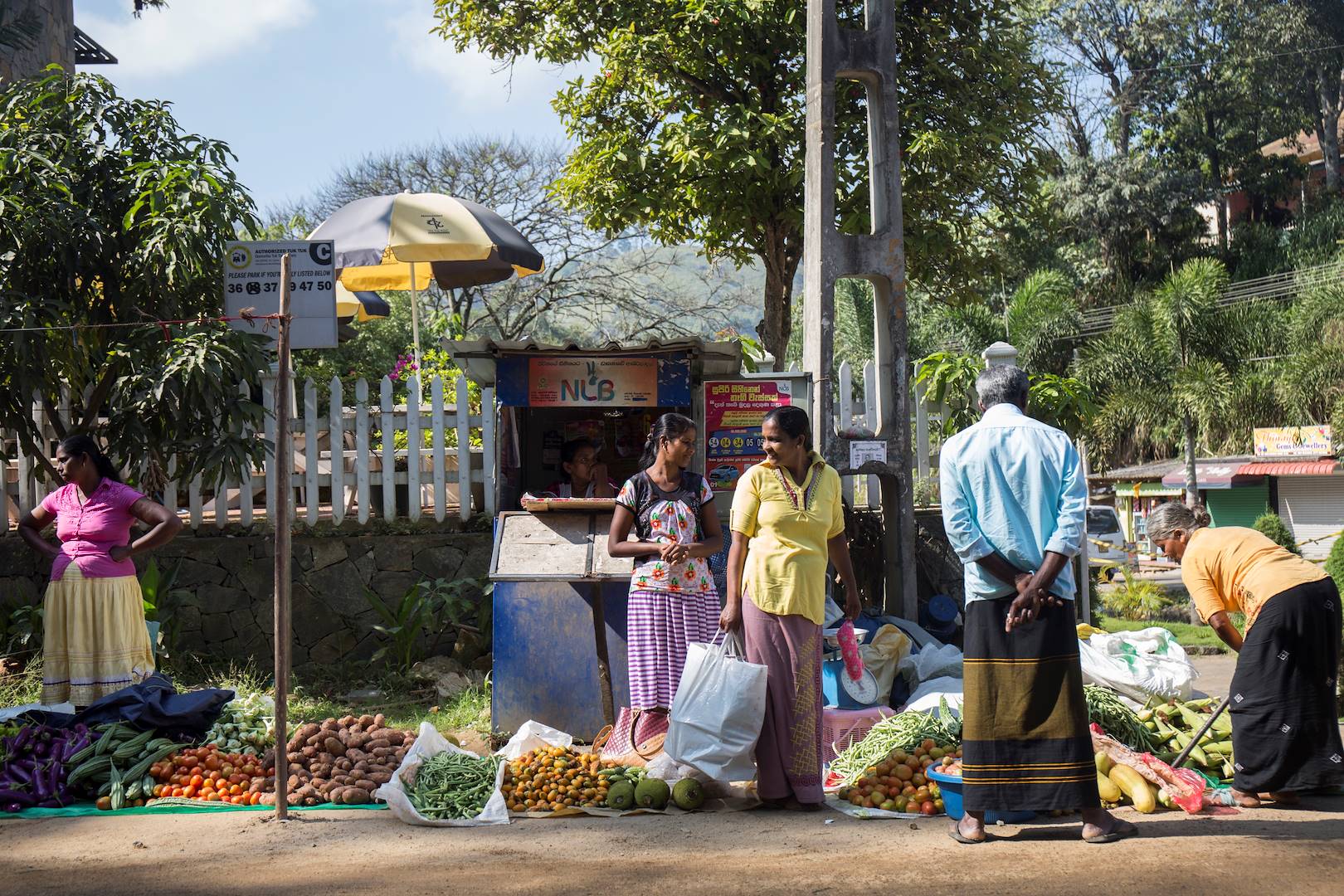 Scène de vie dans les rues colorées de Galle - Sri Lanka