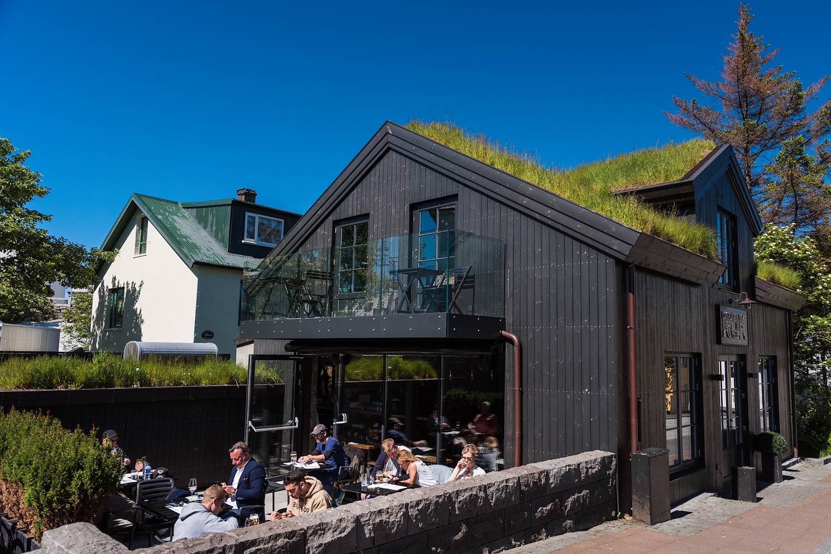 Un restaurant et sa toiture végétale - Reykjavik - Grand Reykjavik - Islande