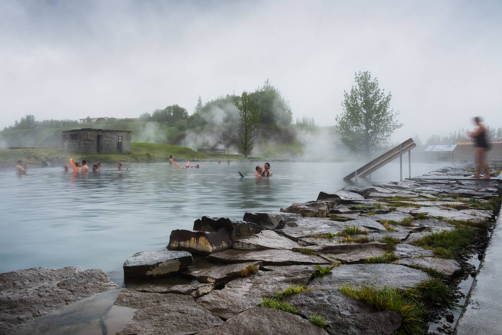 Secret Lagoon : source d'eau chaude à ciel ouvert - Fludir - Sud-Ouest - Islande