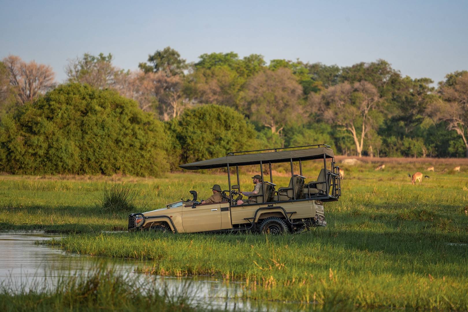 Safari en jeep dans le delta de l'Okavango - Botswana