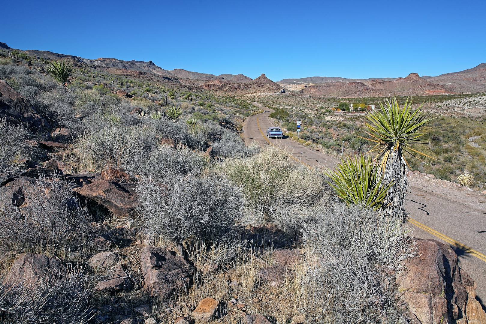 Route 66 entre Kingman et Oatman - Arizona - Etats-Unis