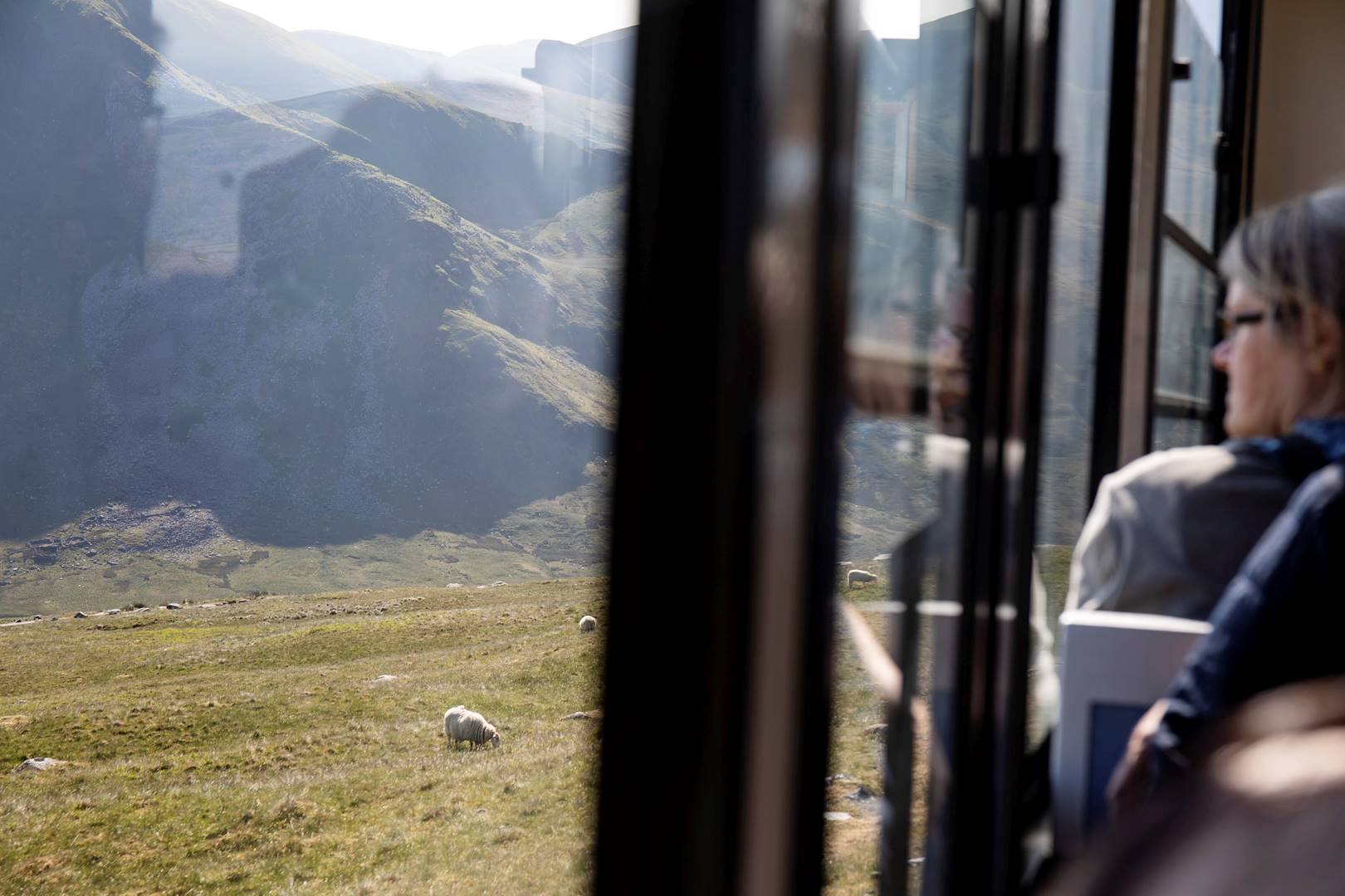 A bord du Snowdon Mountain Railway - Parc National de Snowdonia - Pays de Galles - Royaume-Uni