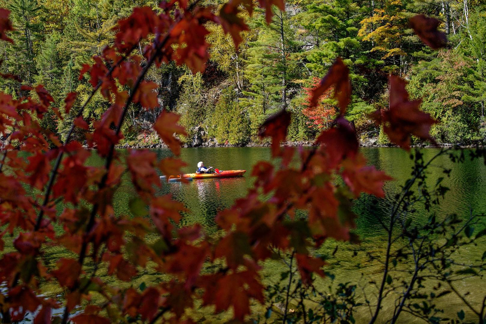 Kayak adapté sur le lac Morgan - Lanaudière - Québec - Canada