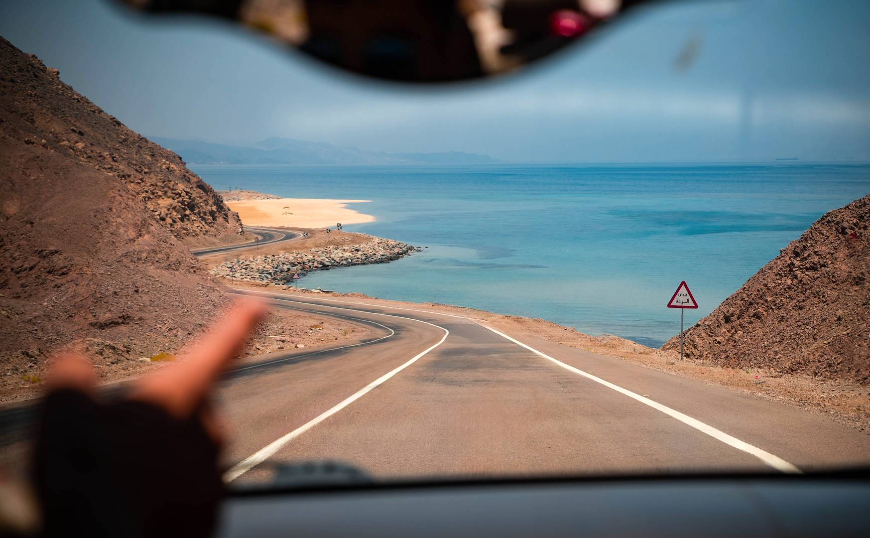 Route longeant les rives de la Mer Rouge - Egypte