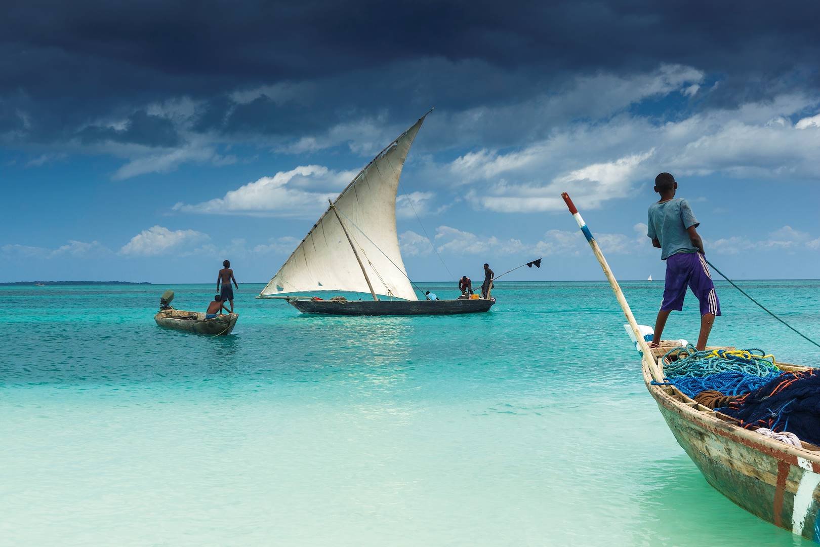Pêcheurs sur l'île de Mafia - Zanzibar - Tanzanie