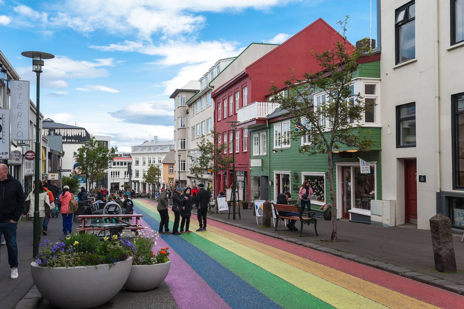 Skólavörðustígur Rainbow Street - Reykjavik - Islande