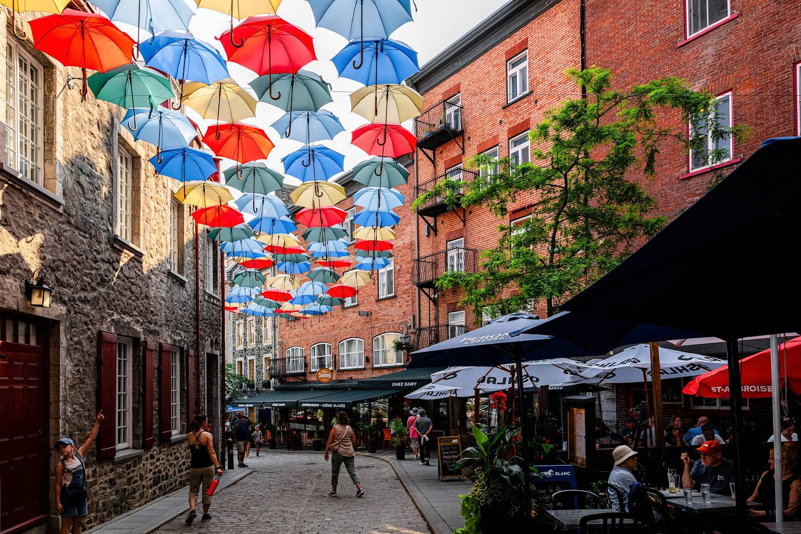 Scène de vie dans la vieille ville de Québec - Canada
