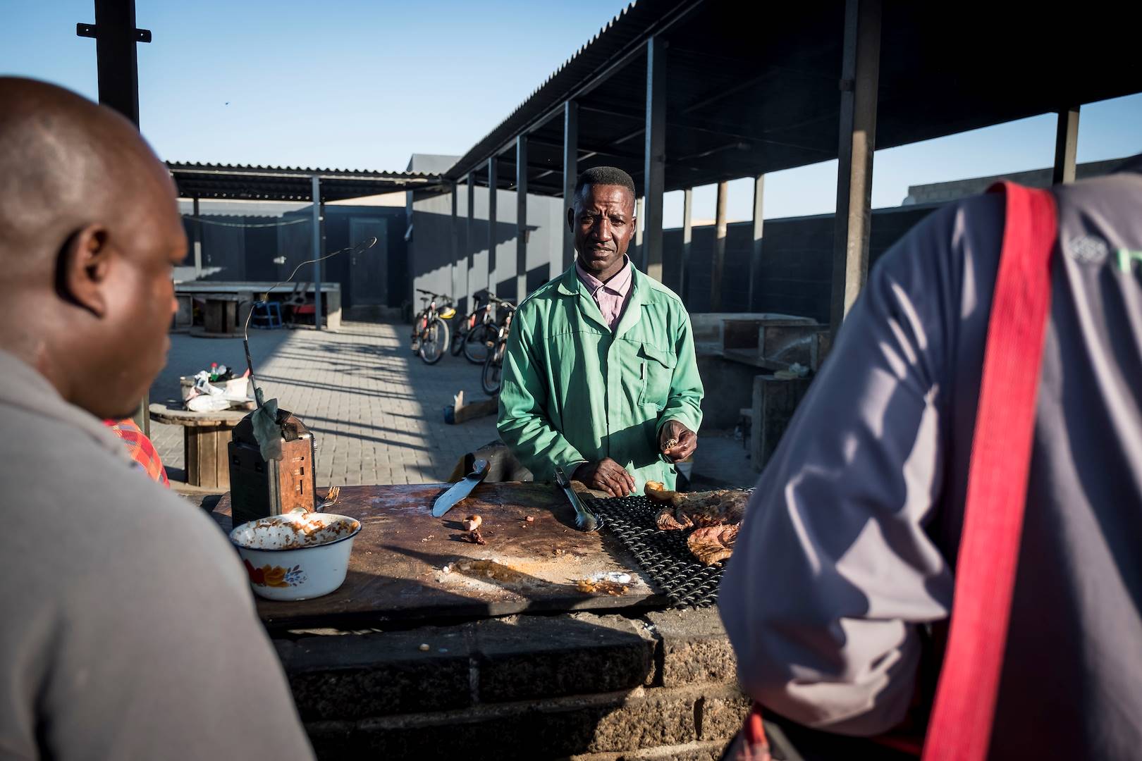 Braai dans les rues animées de Windhoek - Namibie
