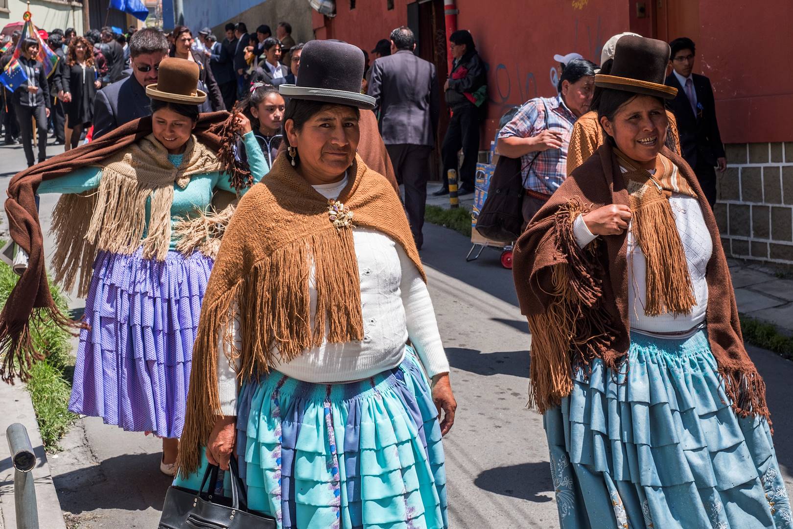 Cholitas dans les rues de La Paz - Bolivie