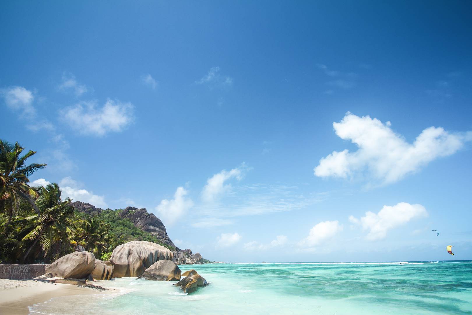 Plage sur l'Anse Source D'Argent - Ile de La Digue - Les Seychelles