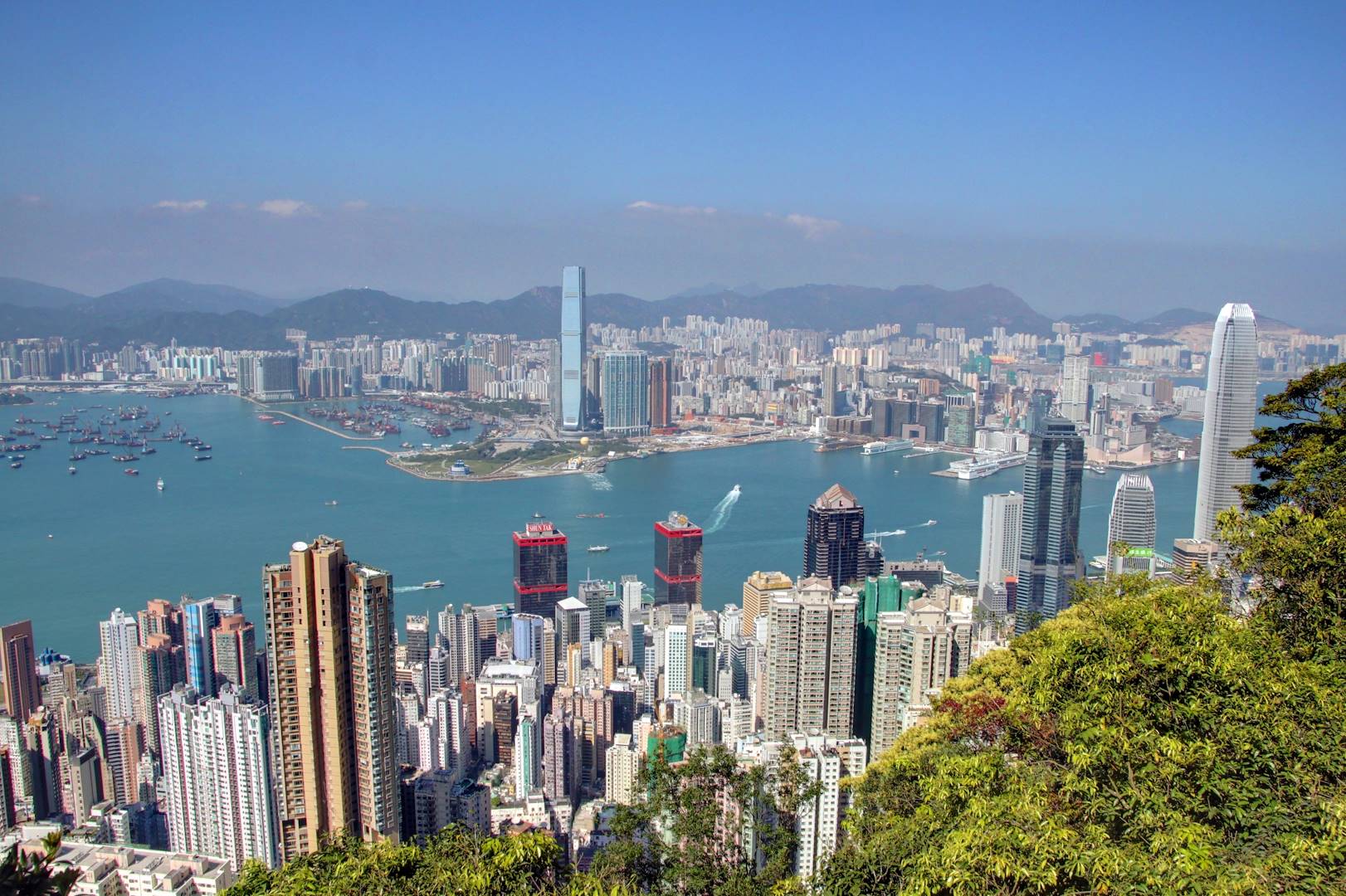 Vue de Hong Kong depuis le pic Victoria - Chine