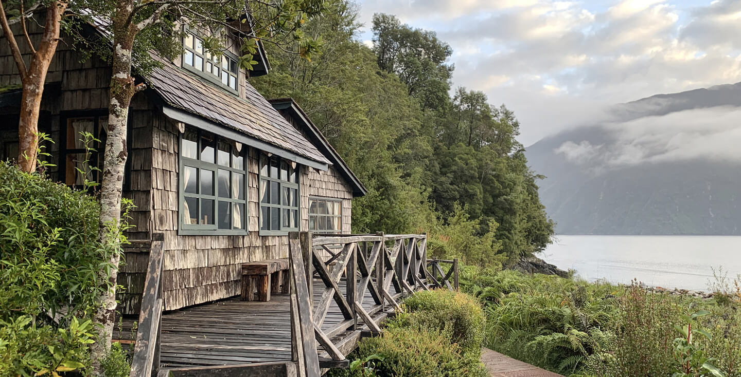 Lodge dans le parc naturel du Pumalin au Chili