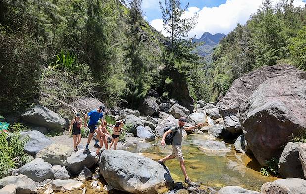Randonnée dans le Cirque de Cilaos: cascade du Bras Rouge  - La Réunion