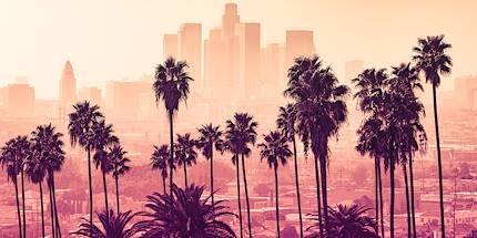 Coucher de soleil sur Los Angeles - Los Angeles - Californie - Etats-Unis