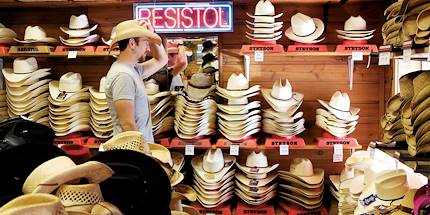 Magasin de chapeaux de cow-boy au Texas - Etats-Unis