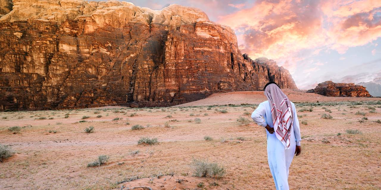 Bédouin dans le désert du Wadi Rum - Jordanie