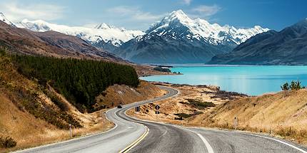 Vue sur le Mont Cook et le lac Pukaki - Nouvelle-Zélande