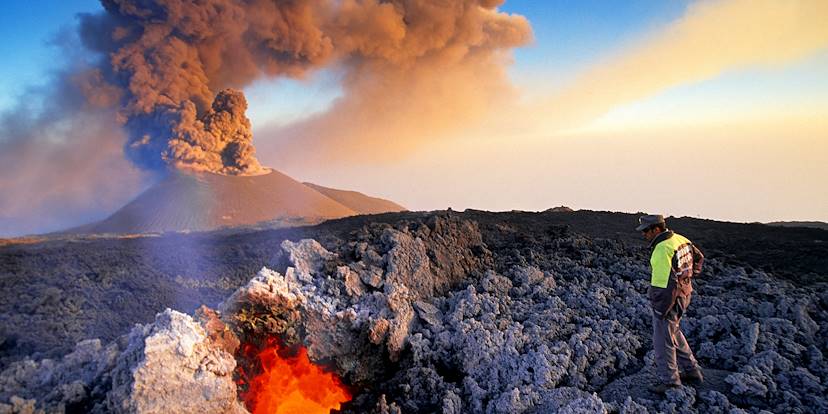 Éruption du volcan Etna en 2001 - Etna - Sicile - Italie