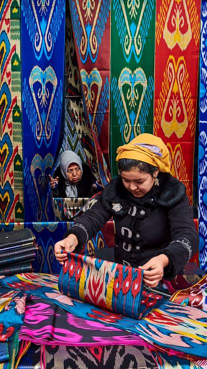 Marché de la soie de Marguilan - Ferghana - Ouzbékistan