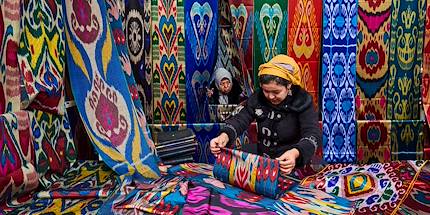 Marché de la soie de Marguilan - Ferghana - Ouzbékistan