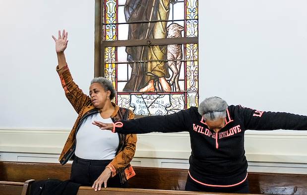 Messe Gospel dans une église de Harlem - New York - Etats-Unis
