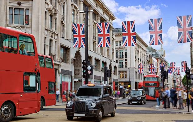 Bus londonien sur Oxford Street - Londres - Angleterre - Royaume-Uni