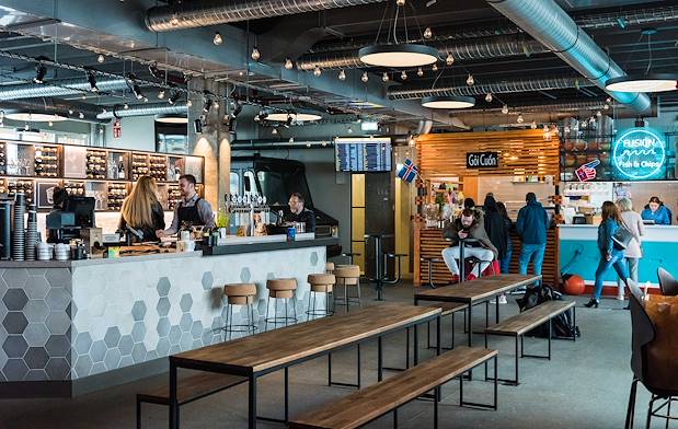 Le Grandi Mathöll, hangar abritant divers stands de street food - Reykjavik - Grand Reykjavik - Islande