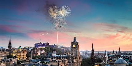 Feu d'artifice à Edimbourg - Ecosse