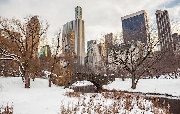 Central Park sous la neige - Manhattan - New York - Etats-Unis