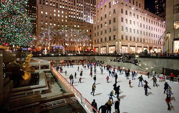 Patinoire au Rockefeller Center - New York - Etats-Unis