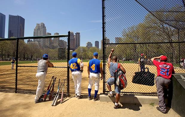 Terrain de baseball - Central Park - Manhattan - New York - Etats Unis