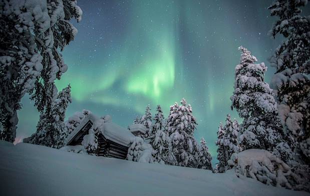 Balade sous les aurores boréales - Laponie - Finlande