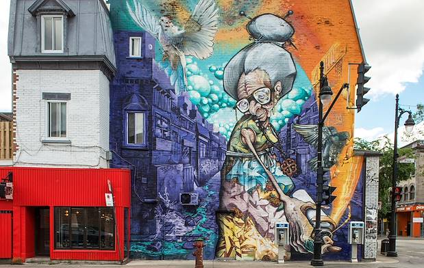  Street Art dans les rues de Montréal - Plateau Mont Royal - Montréal - Québec - Canada