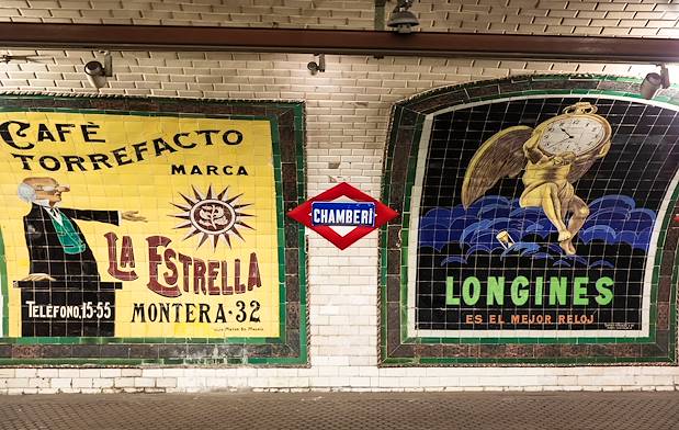 La station de métro Chamberi à Madrid - Espagne
