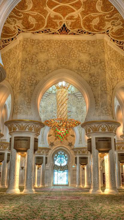 Salle de prière de la mosquée Sheikh Zayed - Abu Dhabi - Emirats Arabes Unis