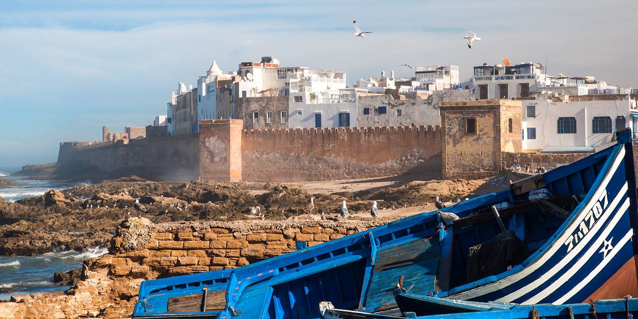 Vue de la médina d'Essaouira depuis le port - Maroc
