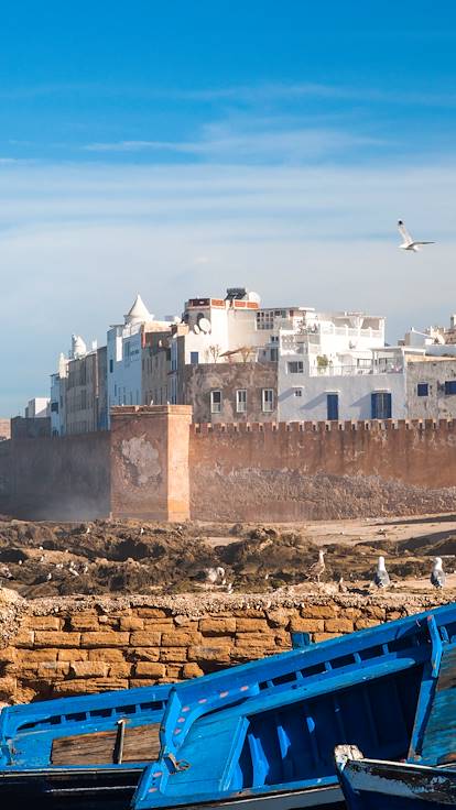Vue de la médina d'Essaouira depuis le port - Maroc