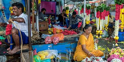 Jour de marché à Pondichéry - Inde