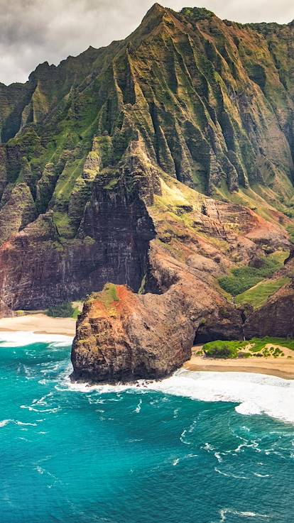 Nature sauvage de la côte de Na Pali - Île de Kauai - Hawaii - Etats-Unis