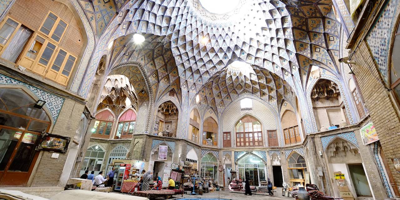 Bazar et Caravanserail à Kashan - Province d'Ispahan - Iran