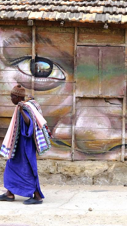 Street art dans le quartier de la Médina de Dakar - Région de Dakar - Sénégal 