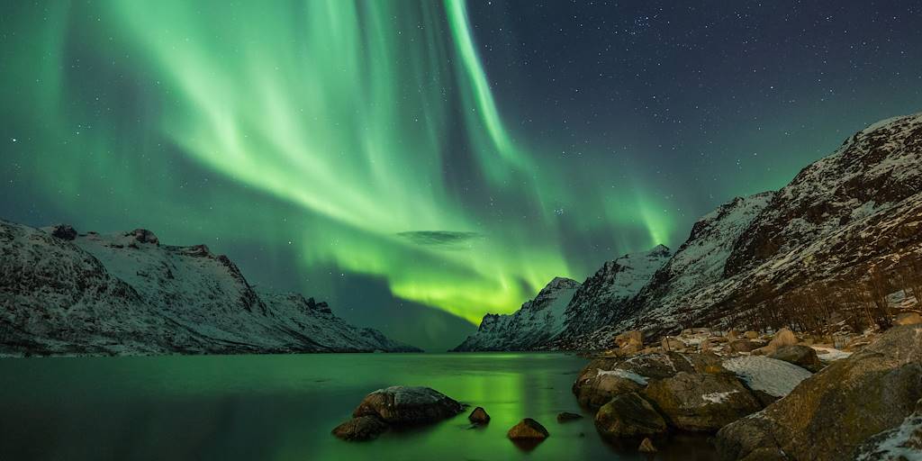 Aurore boréale dans la région de Tromsø - Norvège