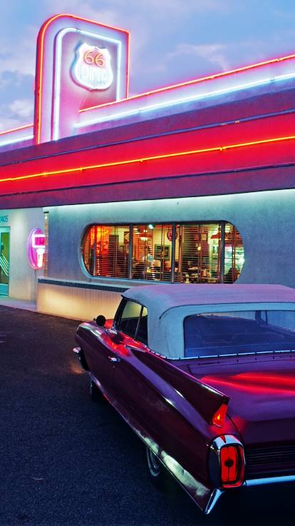 Diner sur la route 66 - Albuquerque - Nouveau-Mexique - États-Unis