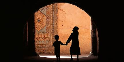 Silhouette d'enfants - Maroc