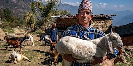 Fermier dans la région de Parbat