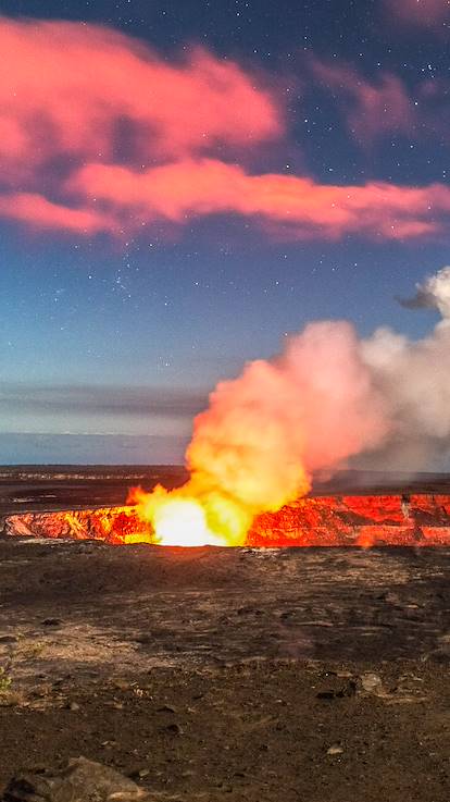 Cratère du volcan Kilauea - Ile d'Hawaï - Etats-Unis